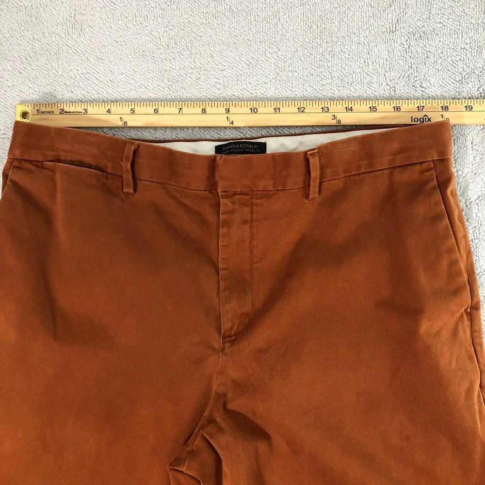 Banana Republic Pants Mens 36x30 Orange Mason Athletic Tapered Fit Chino (36x27)